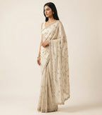 Ivory Whisper Pure Organza Saree
