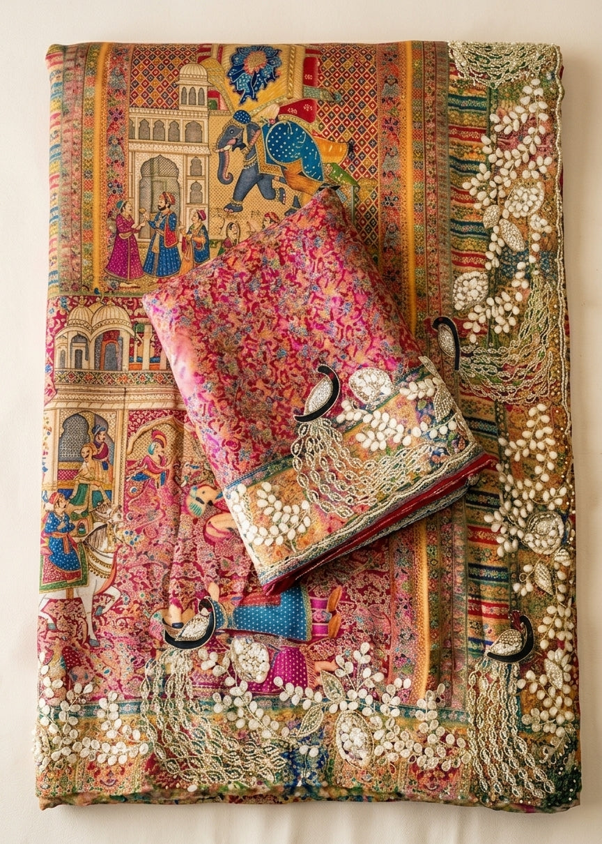 Rang Mahal Jamawar Silk Saree