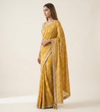 Sunheri Noor Pure Khaddi Silk Saree