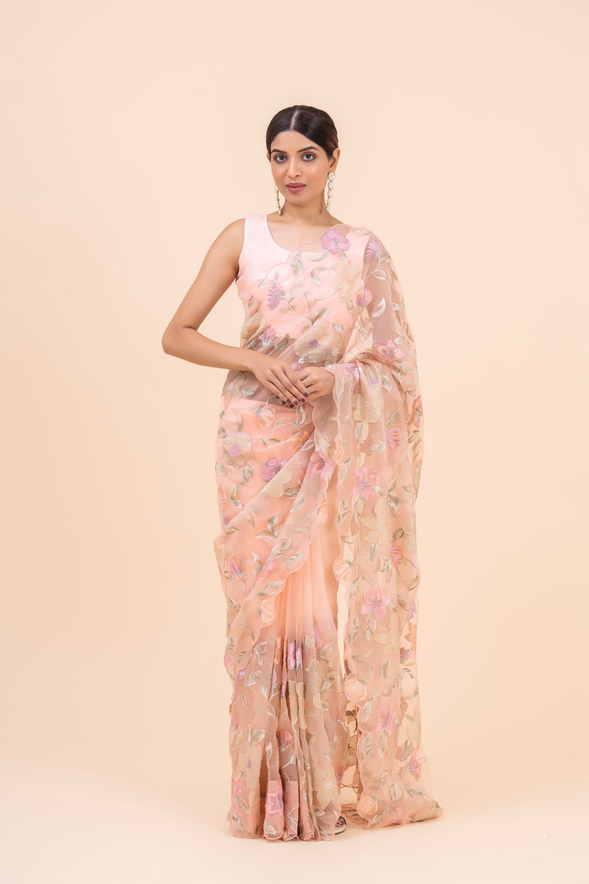 Nooré Blush Pure Organza Saree