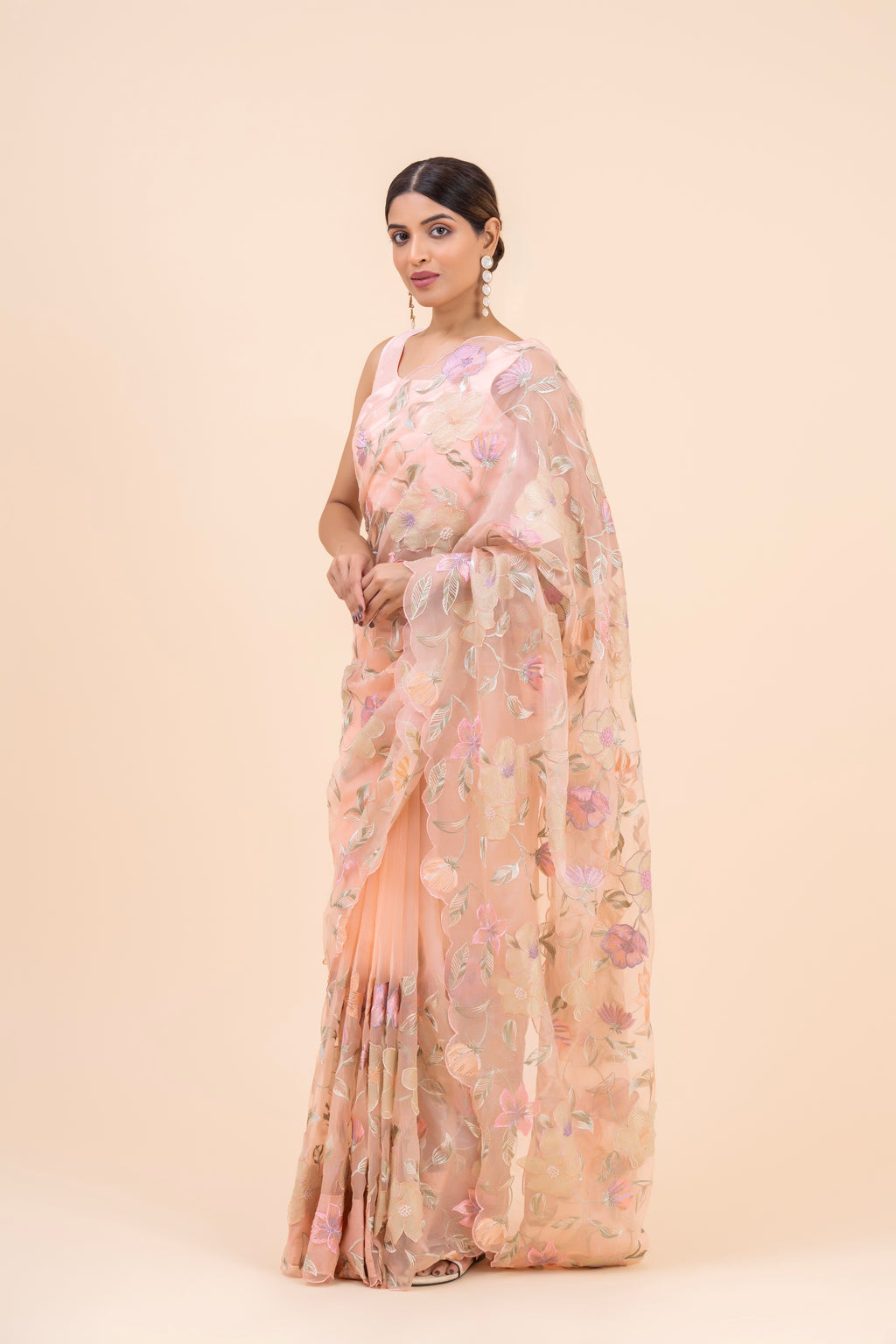 Nooré Blush Pure Organza Saree