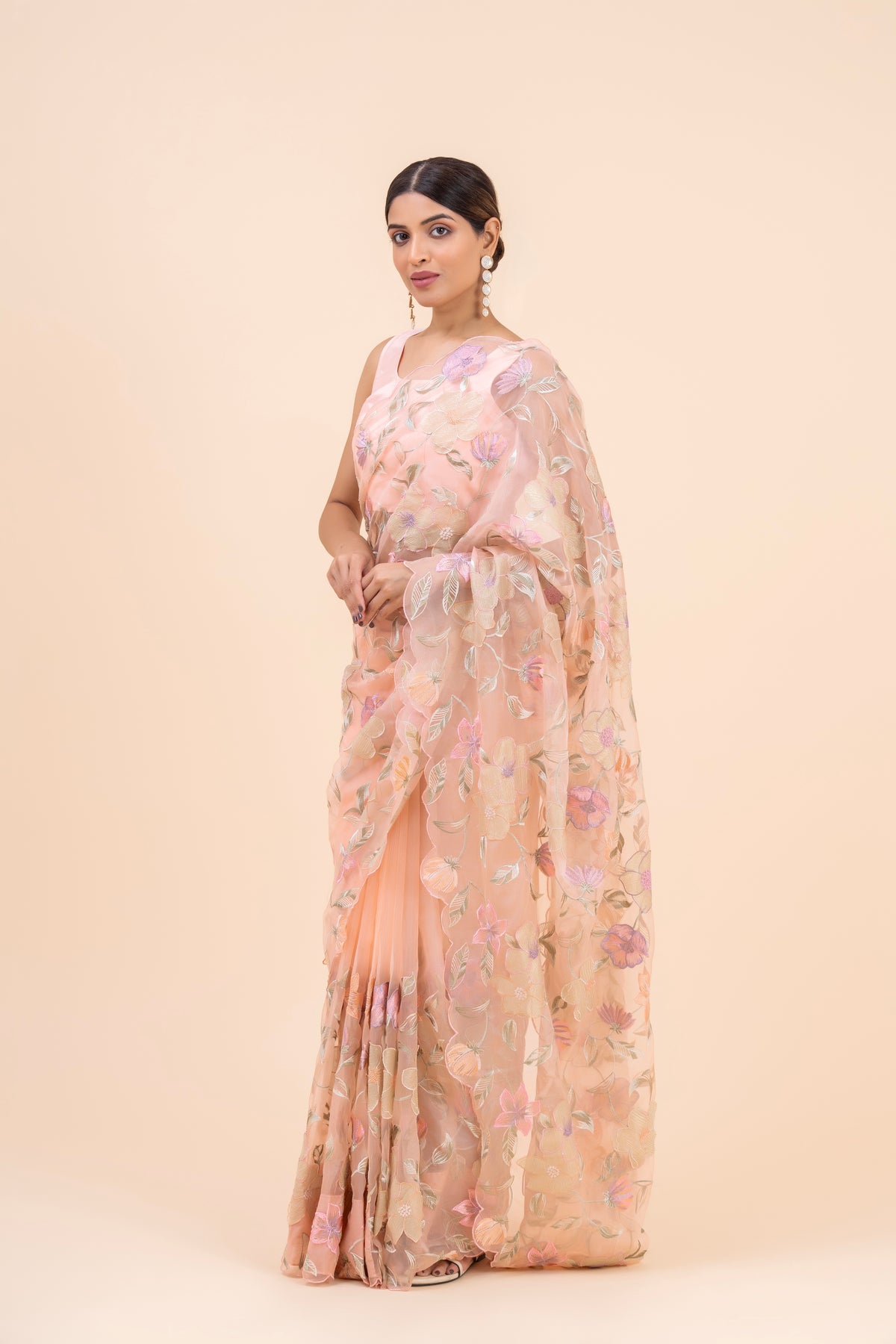 Nooré Blush Pure Organza Saree
