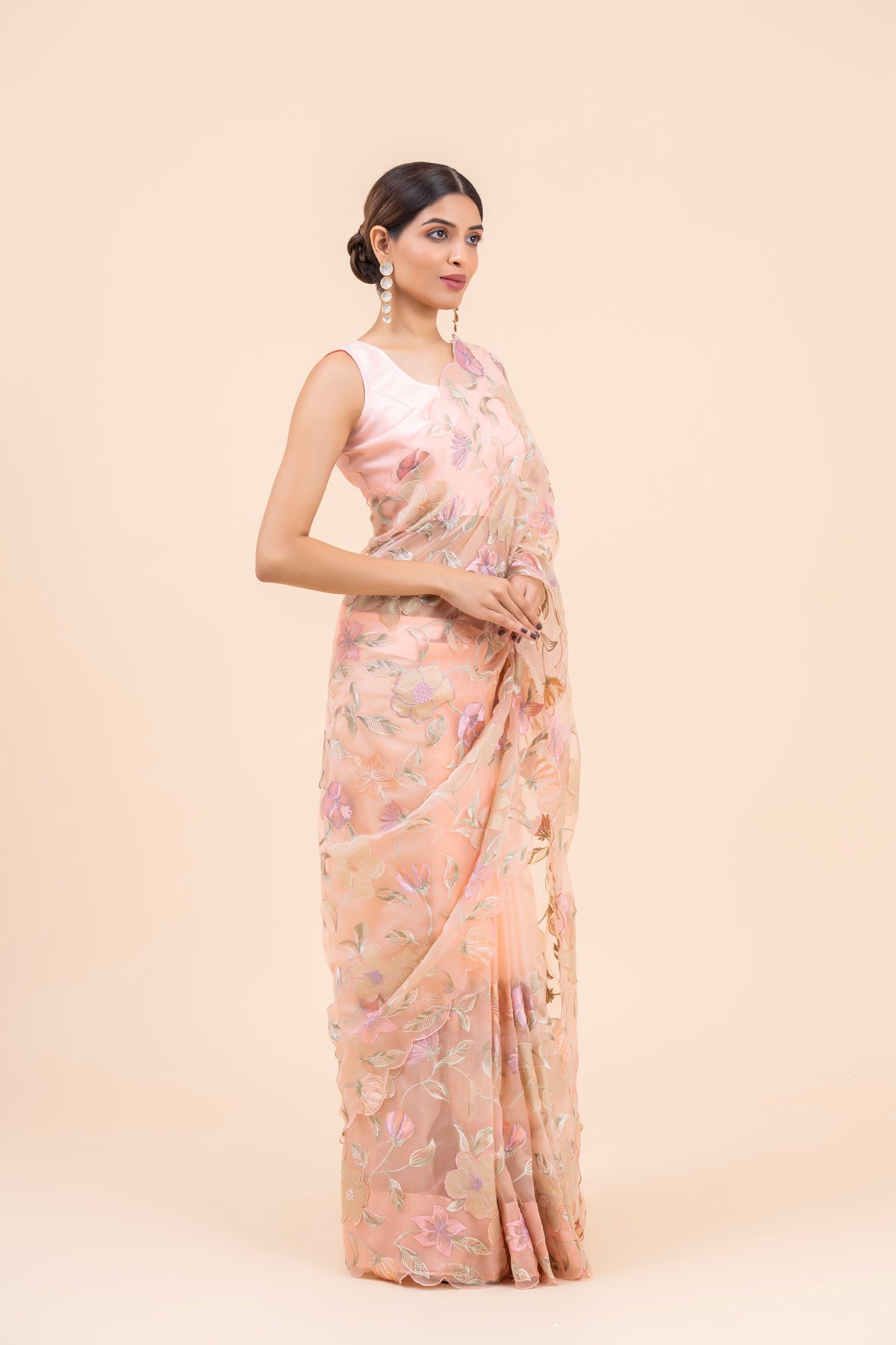 Nooré Blush Pure Organza Saree