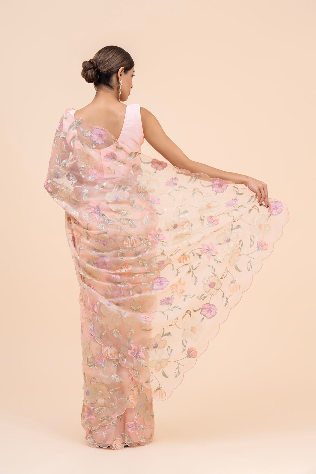 Nooré Blush Pure Organza Saree