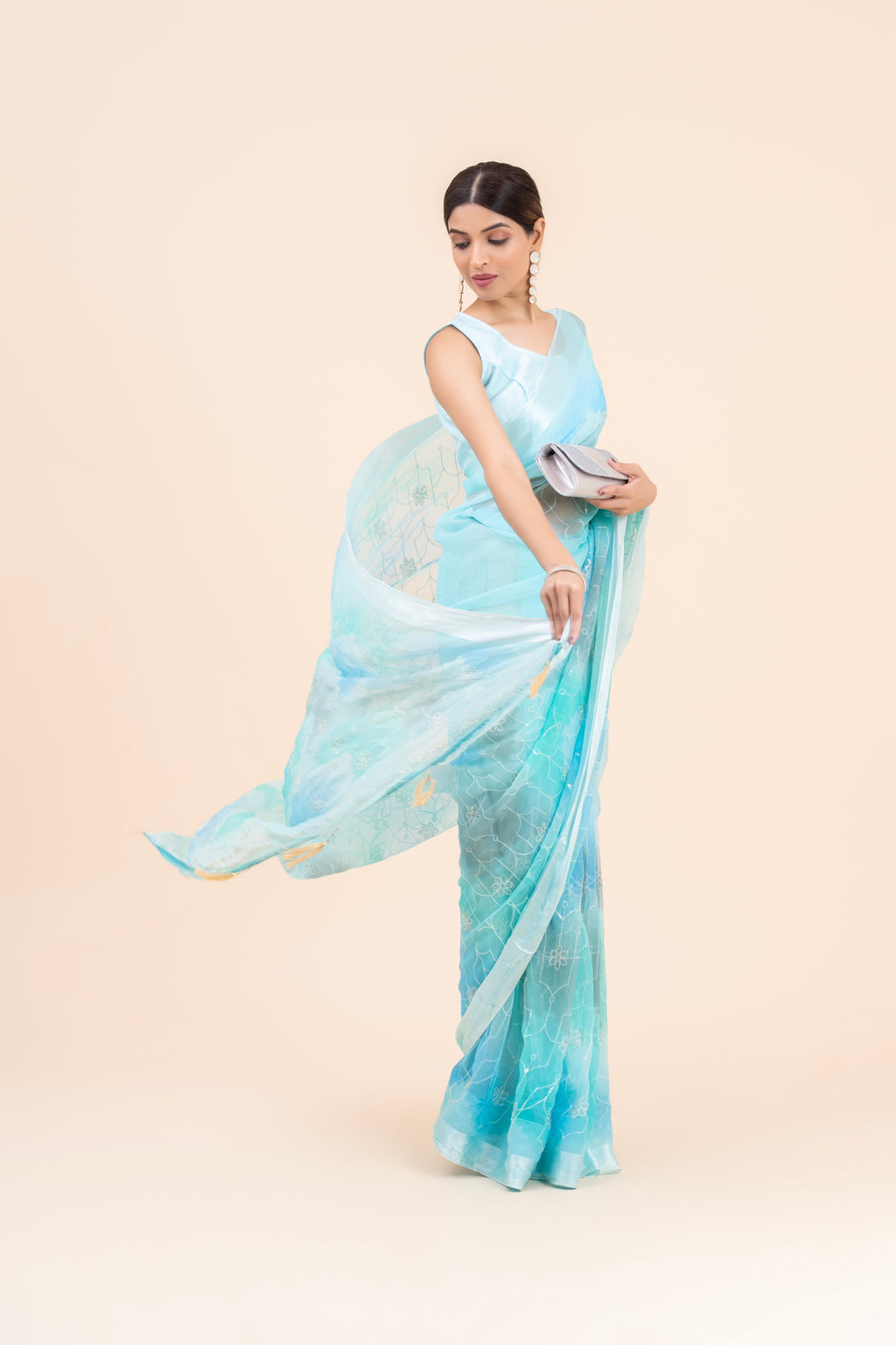 Aasma Embellished Chiffon Saree
