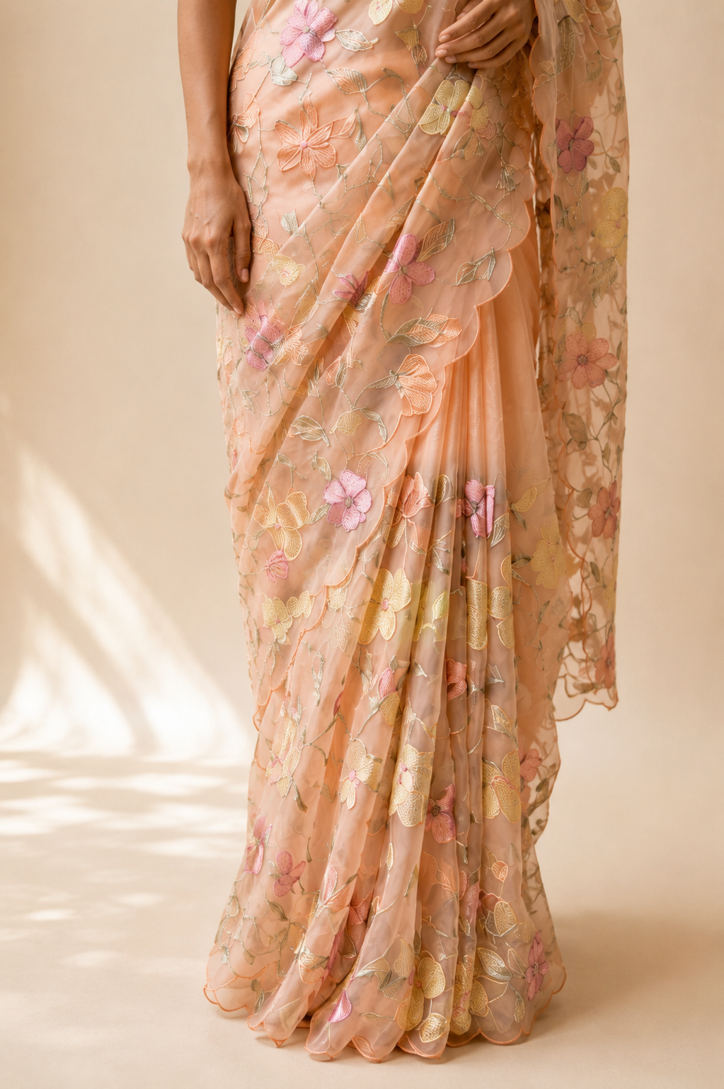 Nooré Blush Pure Organza Saree