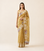 Sunehri Swan Organza Saree